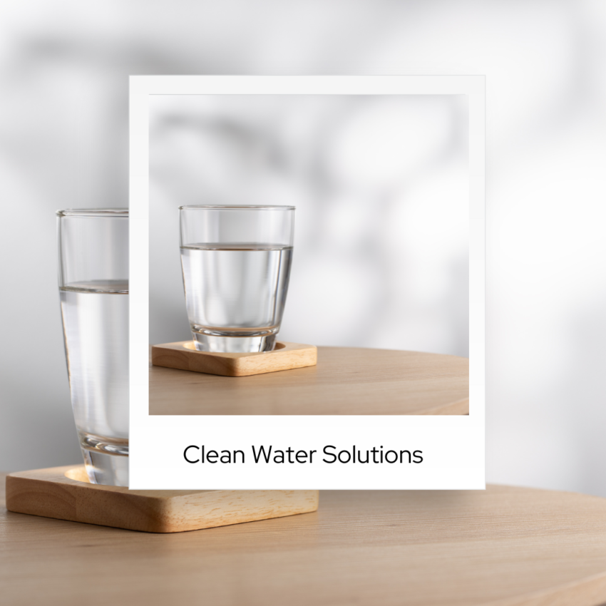 glass of clean drinking water